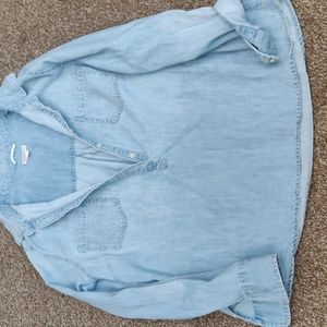 Merona blue button long sleeve